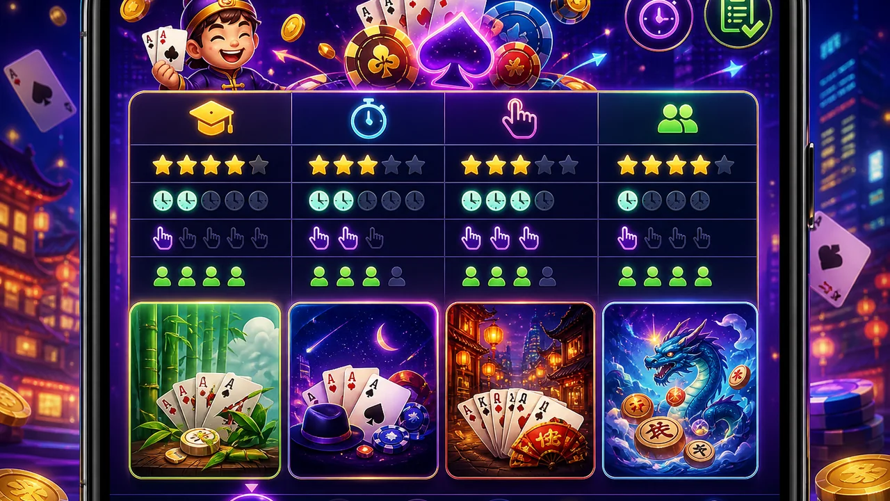 Chọn game bài theo quỹ thời gian: cách chọn game u888 phù hợp với thời gian và ngân sách